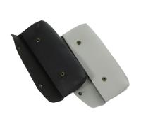 SOLUSTRE Set 2pezzi Pochette Trucchi da Viaggio in Pu Nero, Borsa per Pennelli e Matite Design Compatto e Pratico per Uso Portatile