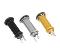 SOLUSTRE Set 3 Pezzi Jack di Uscita Mono 6,35 Mm in Metallo per Bassi e Chitarra Acustica, Accessori Strumentali per Riparazione Professionale