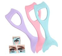 SOLUSTRE Set 3 Pezzi Mascara Shield Protettivo per Ciglia in Silicone Pettine Multifunzionale per Trucco Occhi, Protezione Anti Sbavature e Guida Eyeliner per Uso Quotidiano