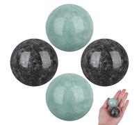 SOLUSTRE Set 4 Palline da Massaggio in Marmo per Mani, Strumenti per Esercizi e Relax Muscolare, Palle Rotolanti per Alleviare Tensione e Stress, Adatte a Fisioterapia e Benessere