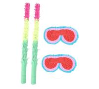 SOLUSTRE Set 4 Pezzi Occhiali Appendibili Pinata in Carta per Feste Bastone da Colpire, Decorazione Realistica e Colori Vivaci per Compleanni e Matrimoni