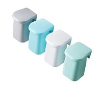 SOLUSTRE Set 4 Portabicchieri Magnetici da per Bagno Antitraccia in per Spazzolini da Denti e da Risciacquo Facile Installazione Adatto per Ambienti Umidi
