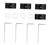 SOLUSTRE Set 4 Tappi Pedale Effetto Chitarra in Lega Di Alluminio, Copri Unghie Con Vite Per Interruttore a Pedale, Accessori Leggeri e Precisi Per Musicisti