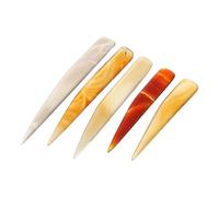 SOLUSTRE Set 5 Pezzi Brunitore in Agata Naturale per Lucidatura Gioielli, Coltello Lucidatore per Artigianato, Accessori per Finitura Superfici Gioielli, Colore Casuale Stile Casuale