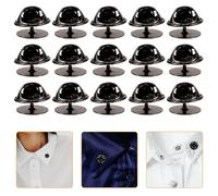 SOLUSTRE Set 50 Pezzi Dorsi per Spille Professionali Chiusura a Farfalla Aghi Multifunzione in Metallo Nero Supporto per Spille Fai da Te per Creazione di Gioielli e Distintivi Artigianali