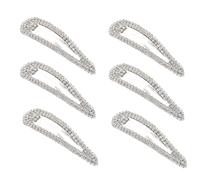 SOLUSTRE Set 6 Fermagli per Chioma Sposa in Ferro Argento Strass Decorativi, Eleganti Accessori per Acconciature da Matrimonio Raffinati e Chic