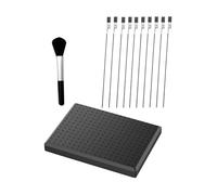 SOLUSTRE Set Clip a Coccodrillo in Metallo Base e Pennello per Modellismo e Pittura Fai da Te, Clip per Aerografo e Artigianato, Supporto per Miniatura, Accessori per Hobby e Decorazione