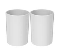 SOLUSTRE Set da 2 Bicchieri da Bagno Riutilizzabili in Plastica Sicura per Collutorio e Spazzolino, Tazze Portaspazzolino Leggere e Resistenti per Uso Quotidiano e Viaggi