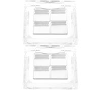 SOLUSTRE Set da 2 Palette Vuote per Ombretti in Acrilico Trasparente, Resistenti e Leggere, Perfette per Make Up Fai da Te e Cosmetici