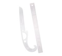 SOLUSTRE Set da 2 Righelli Curvi Trasparenti per Cucito e Modellismo, Strumenti Flessibili per Taglio Preciso di Tessuti, per Sartoria Professionale e Uso Domestico