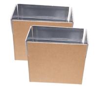 SOLUSTRE Set Da 2 Scatole Isolanti Rivestimento in Alluminio 29x18x20 Cm Contenitore Termico Per Spedizioni Alimentari e Frutti Di Mare Imballaggio Refrigerato Per Catering Ed Eventi All’aperto