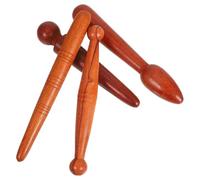 SOLUSTRE Set da 4 Bastoncini per Massaggio in Legno, Massaggiatore per Punti Trigger e Agopressione, Strumento per Massaggio ai Piedi e Viso, Terapia Tradizionale Cinese per Rilassamento