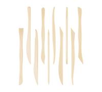 SOLUSTRE Set di 10 Pezzi di Attrezzi per Modellare Argilla in Plastica Beige, Strumenti per Scultura Facili da Usare per Ceramica e Fai da Te