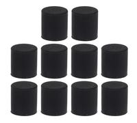 SOLUSTRE Set di 10 Tappi Terminali Rotondi in Silicone Nero per Fermaporta, Montaggio Semplice e Adesione Stabile, Utilizzabili in Ambienti Ufficio e Casa