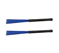 SOLUSTRE Set di 2 Bacchette Spazzola per Batteria Jazz in Nylon Blu, Accessori per Batteristi Versatile, Spazzole Leggere e Resistenti per Strumenti a Percussione, Adatte a Performance