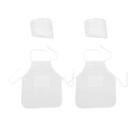 SOLUSTRE Set di 2 da cuoco per neonato - Grazioso costume da bambino con cappello da cuoco, grembiule bianco, accessori per foto, costume di Halloween, vestiti da forno con lacci per bambini, per foto