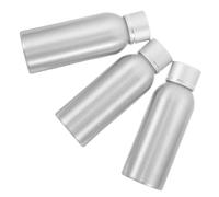 SOLUSTRE Set di 3 Bottiglie in Alluminio da 100ml Resistenti e Infrangibili, Dispenser da Viaggio Anti-perdita per Cosmetici e Prodotti la Cura della Pelle