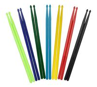 SOLUSTRE Set di 7 Paia Bacchette per Tamburo in Nylon 5a Colorate, Impugnatura Confortevole e Principianti, per Esercizi a Scuola a Casa