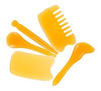 SOLUSTRE Set di Strumenti per Viso Gua Sha in Resina, Raschietto Massaggiante Multifunzione Punta per Agopuntura, Massaggiatore Portatile per Corpo e Viso, Adatto per Routine di Bellezza