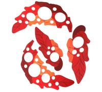 SOLUSTRE Set Durezza Moderata 2 Pezzi Battipenna Adesivo per Chitarra Acustica Rosso in PVC a Forma di Foglia d'Uva per Protezione Pannello
