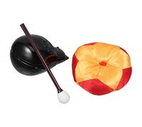 SOLUSTRE Set Strumento per Recitare Sutra Buddha Muyu Acrilico 4 Pollici Cuscino da Meditazione e Mazzuolo, Forniture per Canti Religiosi e Decorazione Sala Buddista