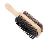 SOLUSTRE Spazzola da Barba Uomo Doppia Faccia con Setole in Pelo di Cinghiale e Legno di Faggio Pennello per Styling e Pulizia Capelli Spezzati Uso Professionale e Domestico per