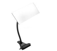 SOLUSTRE Specchio Retrovisore Interno Nero in Ferro Clip di Sicurezza e Angolo Regolabile, Specchio Quadrato Minimalista per Scrivania e Monitor
