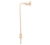 SOLUSTRE Spegnicandele in Alluminio con Coperchio e Manico lungo Stile Vintage Oro per Candele Aromaterapiche, Previene lo Stoppino che Brucia, Accessorio Decorativo