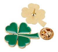 SOLUSTRE Spilla da Bavero a Forma di Trifoglio Cristallo, Spille Decorative Irlandesi Portafortuna, Set da 2 Pezzi per Feste e Celebrazioni, Accessorio Gioiello Donna