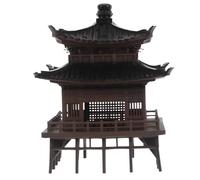 SOLUSTRE Statua da Giardino a Forma di Pagoda: Statua da Giardino in Miniatura a Forma di Padiglione, Ornamento da Paesaggio con Acquario, Scultura da Padiglione in Stile Zen Asiatico per Ufficio