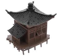 SOLUSTRE Statua in Miniatura del Padiglione del Giardino Zen, Statua in Miniatura del Padiglione Asiatico in plastica, Statuette Bonsai, Ornamento per Acquario, Decorazioni per Giardini delle Fate