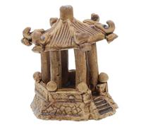 SOLUSTRE Statua in Miniatura in Padiglione Esagonale Decorazione Bonsai Statuetta da Giardino Zen Decorazioni Asiatiche per Acquari Micro Paesaggio