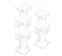 SOLUSTRE Statue di Romane e Dettagli Intagliati in Resina Bianca Set di 5 Miniature Design Classico per Decorazione Casa e Accessori Fotografici