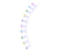 SOLUSTRE Striscione Pasquale Coniglietto Bianco, Bandierine Decorative Colorate per Festa di Pasqua, Ciondolo Creativo per Decorazioni Interne ed Esterne, Sfondo Fotografico Allegro