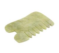 SOLUSTRE Strumento per Massaggio Viso Gua Sha in Pietra Naturale, Piastra Raschietto 9,2x6,1 Cm per Promuovere la Circolazione, Adatto a Viso e Corpo Supporto per Assorbimento Prodotti