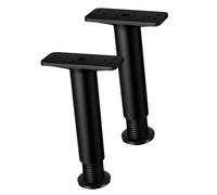 SOLUSTRE Supporto Centrale Letto Regolabile 15-25 CM Gamba di Ricambio per Telaio Letto Feltrini Protettivi Set 2 Pezzi per Sostegno Mobili