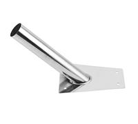 SOLUSTRE Supporto Obliquo in Acciaio Inossidabile Argento, Base Montaggio Facile per Pennoni Decorativi da Esterno per Feste e Eventi