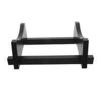 SOLUSTRE Supporto per Dispenser in Legno Nero per Piano D'appoggio | Base per Contenitori Bevande, Uso su Bancone o Bar, Montaggio Semplice, Salva Spazio e Stabile