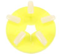 SOLUSTRE Supporto per Pratica Unghie in Plastica Giallo, Design Stabile e Facile da Pulire, 2 Set 5 Portaunghie Ciascuno, per Esercitazioni Nail Art a Casa