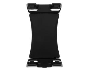 SOLUSTRE Supporto per Tablet e Telefono Nero in Plastica Pannello Levigato e Rotazione, Stand da Tavolo che Non Blocca i Tasti, per Casa e Ufficio