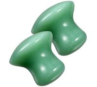 SOLUSTRE Tavola Gua Sha a Forma di Fungo 2 Pezzi in Pietra Verde per Massaggi Viso e Corpo Strumento per Bellezza e Circolazione Adatto a Trattamenti Oli Essenziali