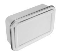 SOLUSTRE Teglia per Tiramisù in Acciaio Inossidabile con Coperchio, Contenitore Rettangolare Profondo 22,5x14,5x6,2 Cm per Dolci e Conservazione Alimenti, Multiuso per Cucina e Trasporto