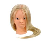 SOLUSTRE Testa di Manichino per Esercitarsi Acconciature Super Lunghi Facile da Pettinare Supporto per Parrucchieri Studenti e Pratica Taglio Chioma