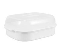 SOLUSTRE Vaporiera Rettangolare Plastica Trasparente con e Vassoio per Verdure e Resistente Temperature Facile da