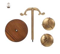 SOLUSTRE Vassoio portagioie in metallo stile vintage con base in legno, organizer per cosmetici, portacandele da fattoria, bilancia antica per l'arredamento della casa