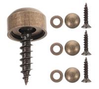 SOLUSTRE Viti Decorative per Legno 8 Pezzi 9 MM Bronzo Vintage Tappi Coprivite per Specchi e Mobili in Vetro