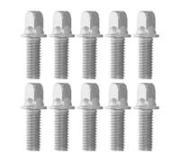 SOLUSTRE Viti per Tamburo e Potenziato in Ferro Placcato Argento M6x15mm 10 Montaggio Facile e Potenziato per Strumenti a Percussione per Set di Tamburi