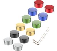 SOLUTEK Footswitch Topper Guitar Pedal Button Caps with 3 Set Screws and Protective Fitting Increasing Accuracy,Comfort for Common Switches diameter of 3/8"| SOLUTEK BUTTONS V1 12Pcs Multi-colors