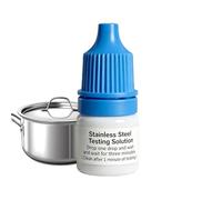 Solution De Test En Acier Inoxydable 3 Ml, Liquide D'analyse Rapide La Vaisselle Des Matériaux, Outil De Test Portable Facile À Utiliser Avec Compte-gouttes, Résultats Professionnels Pour Cuisine Dome