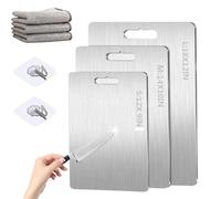 Solux - Tagliere Taima in titanio, per cucina, igiene e durata, tappetino da taglio in titanio di grado medico su entrambi i lati (M, 35,6 x 25,4 cm)